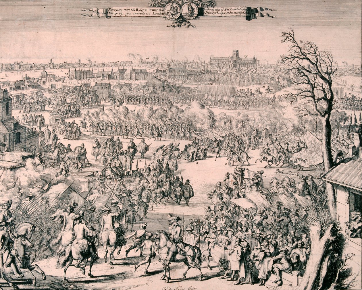 الموكب الملكي للملك وليام الثالث ، 1688 بواسطة Romeyn de Hooghe
