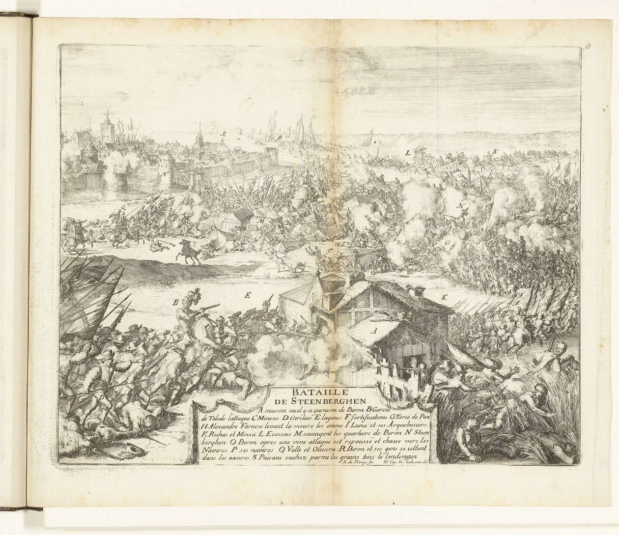 معركة Steenbergen ، 1583 Bataille de Steenberghen (العنوان على الكائن) Guerres de Flandres (عنوان المسلسل) بواسطة Romeyn de Hooghe