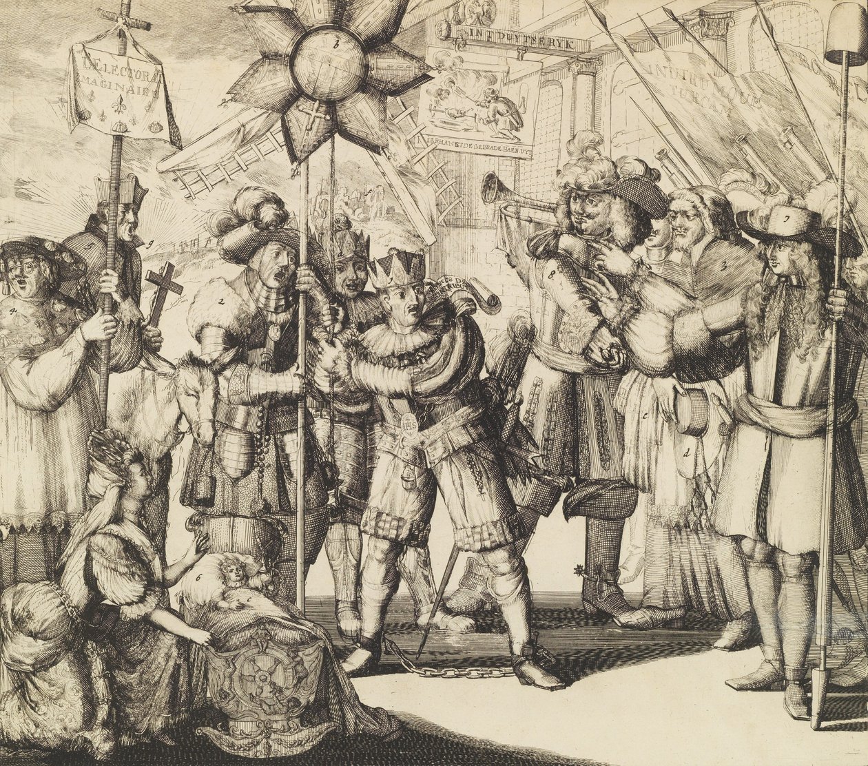 عيد الغطاس للمسيح الدجال الجديد L'Epiphane du Nouveau Antichrist ، 1689. بواسطة Romeyn de Hooghe
