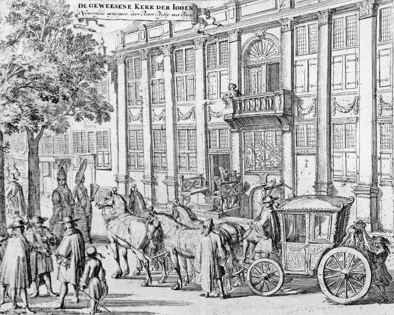 كنيسة اليهود السابقة ، حوالي 1700 بواسطة Romeyn de Hooghe