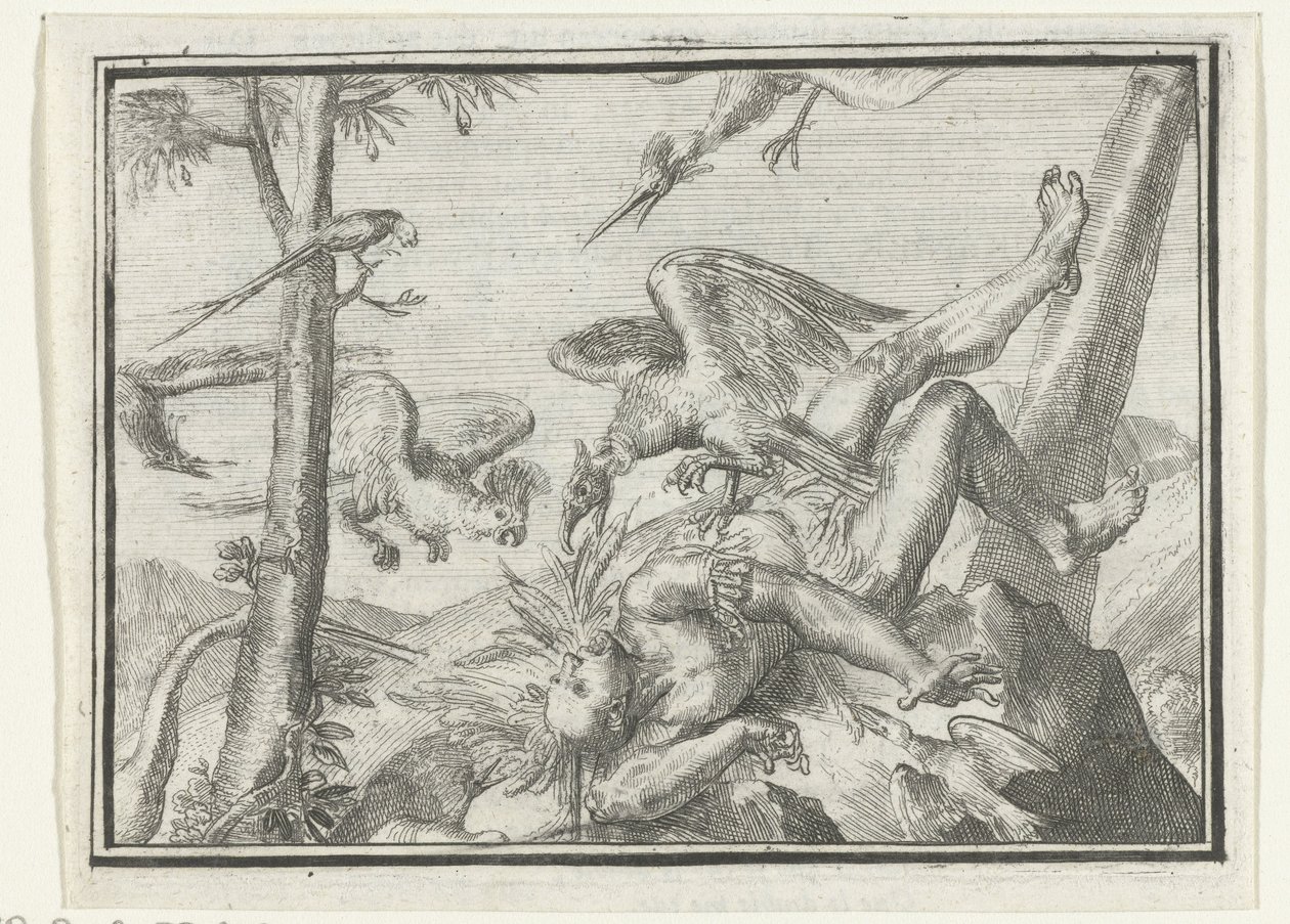 صفحة عنوان الكتيب: De Pluukte Tapoeijer، 1702 The Picked Tapoeijer (العنوان على الكائن) Esopus in Europe (عنوان المسلسل) بواسطة Romeyn de Hooghe