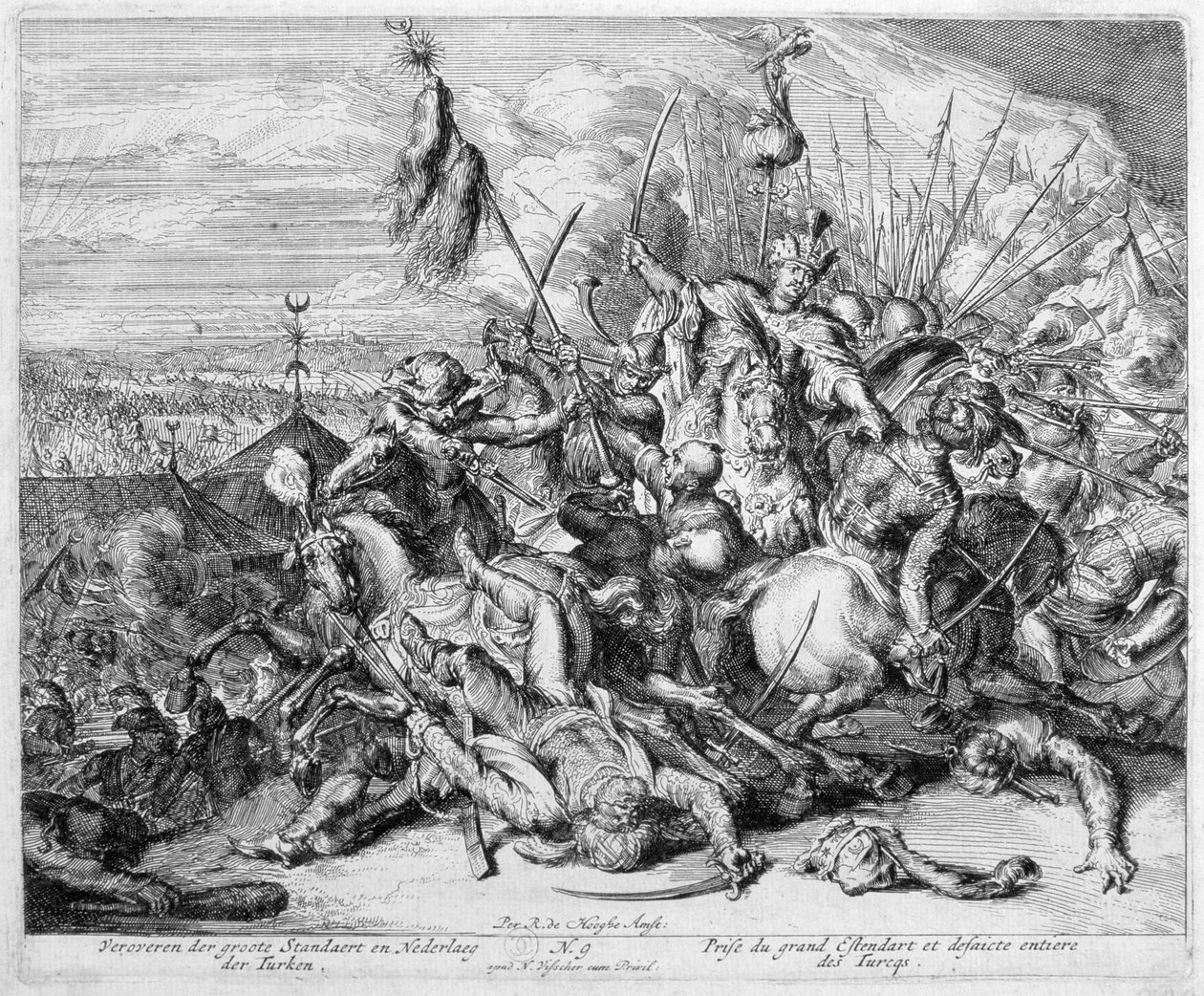 دورة طباعة فيينا ، التقاط المعيار العظيم ، 1683 بواسطة Romeyn de Hooghe