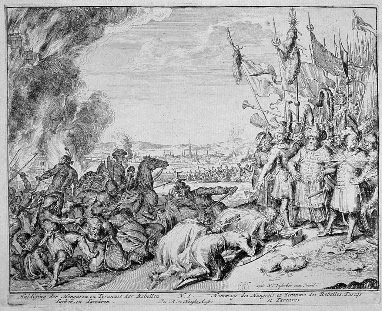 دورة طباعة فيينا ، تكريم المجريين ، 1683 بواسطة Romeyn de Hooghe