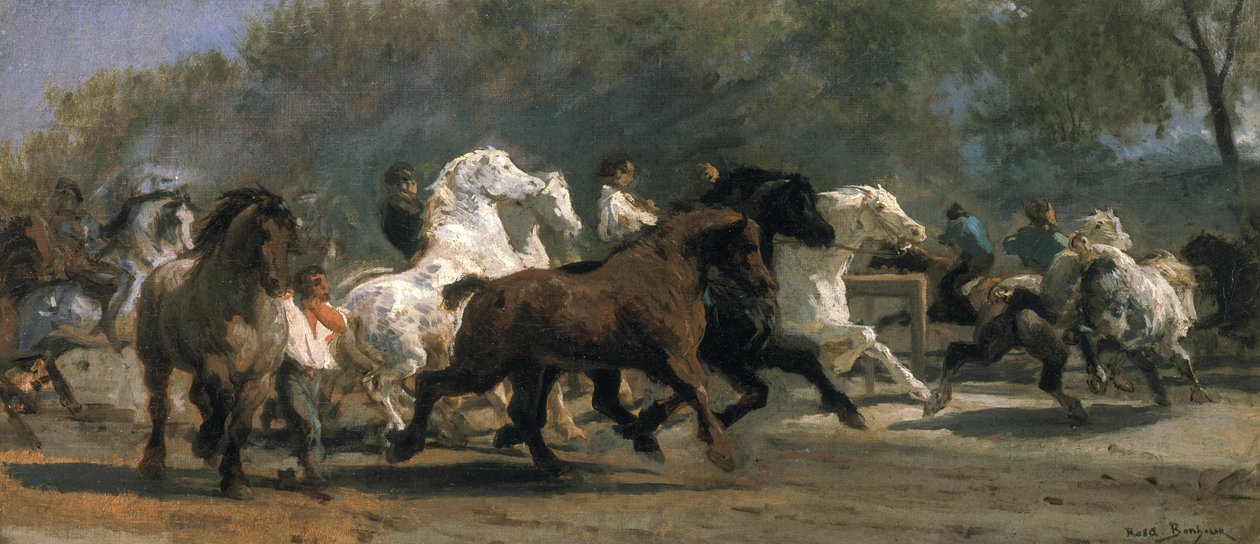 دراسة لسوق الخيل ، 1852-54 بواسطة بينك بونور