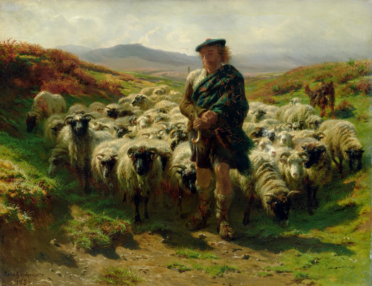 The Highland Shepherd ، 1859 بواسطة بينك بونور