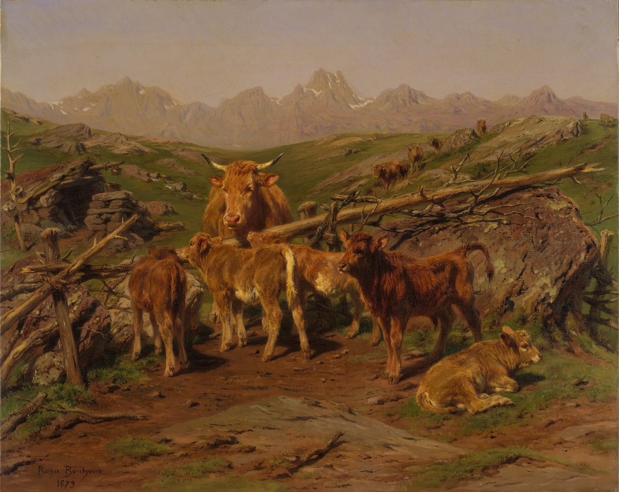 فطام العجول ، 1879. بواسطة بينك بونور
