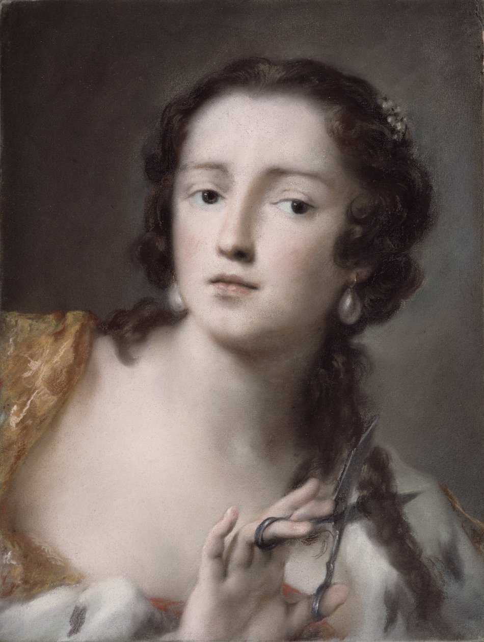 كاترينا ساجريدو بارباريغو مثل برنيس ، c.1741 (باستيل على ورق مثبت على قماش) بواسطة روزالبا جيوفانا كاريرا