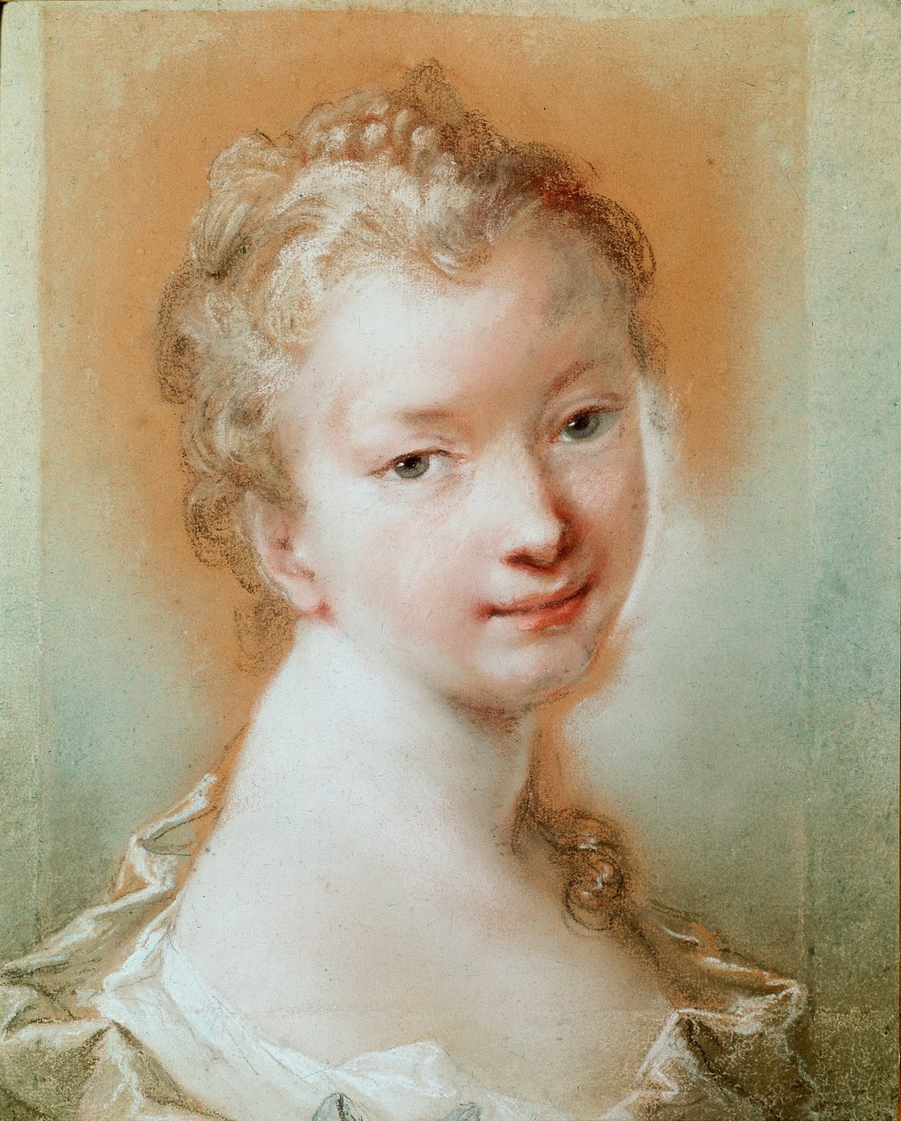 صورة لفتاة صغيرة باستيل بواسطة روزالبا كاريرا (1675-1757) القرن الثامن عشر ، باريس ، متحف اللوفر بواسطة روزالبا جيوفانا كاريرا