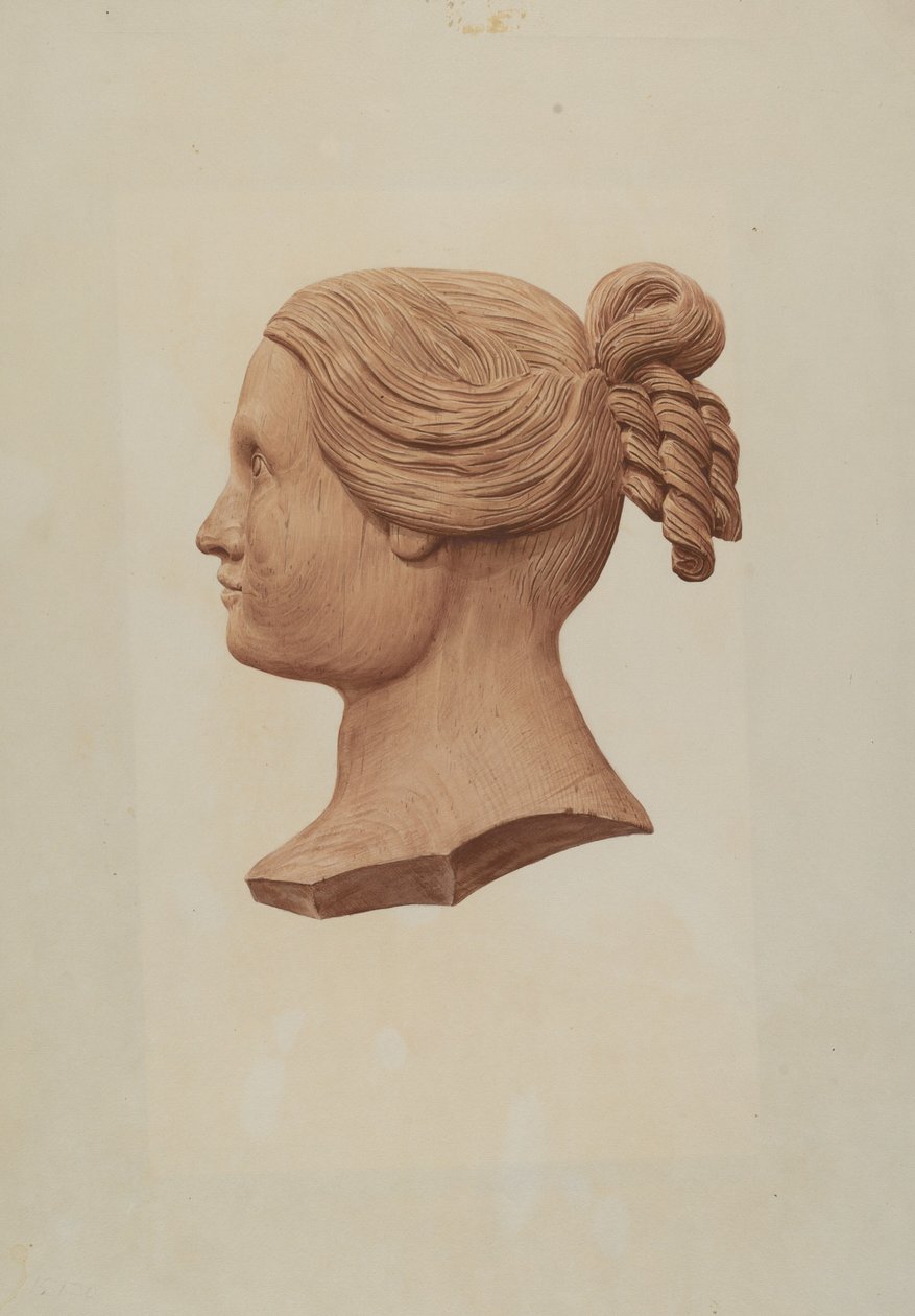 صورة ظلية منحوتة لامرأة بواسطة Rosamond P Gray