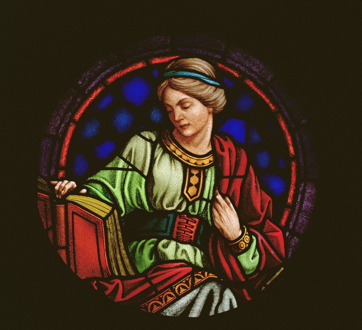 Erudition أو St. Lucy (زجاج ملون) بواسطة روث ميكسا