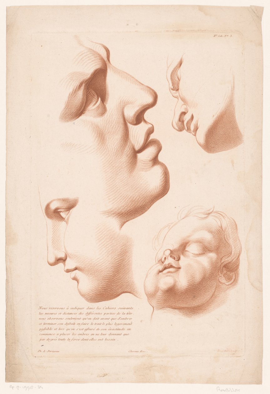 رؤساء رجل وامرأة وطفل مبادئ الرسم من الطبيعة الجزء الثاني (عنوان السلسلة) IIe Cahier de Principes du Dessin d