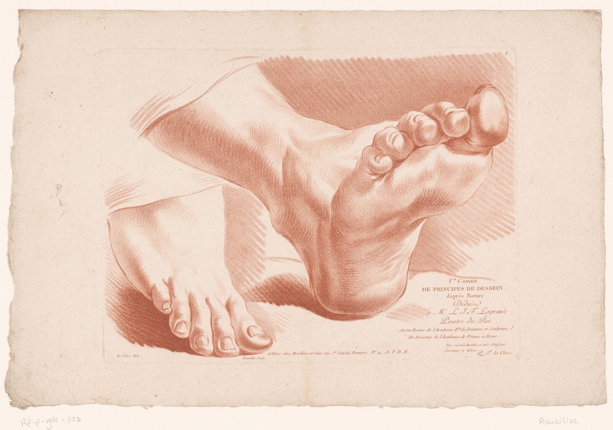 طباعة العنوان بقدمين أساسيات الرسم من الطبيعة ، الجزء الخامس (عنوان السلسلة) Ve Cahier de Principes du Dessin d'après Nature (عنوان السلسلة على الكائن) بواسطة روبيلاك