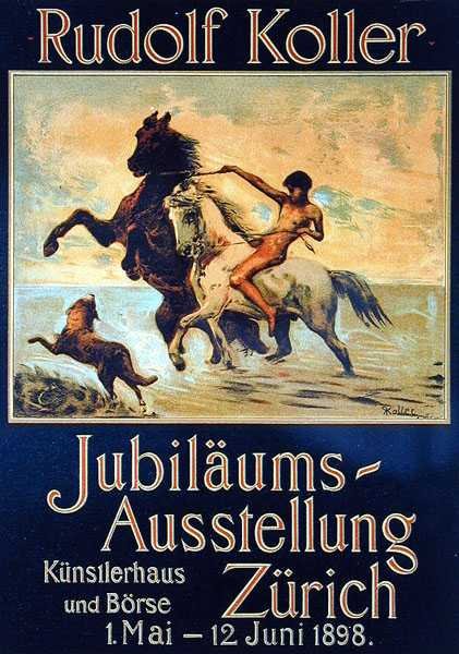 استنساخ ملصق إعلاني "Jubilaums Ausstellung" ، معرض اليوبيل ، زيورخ بواسطة رودولف يوهان كولر
