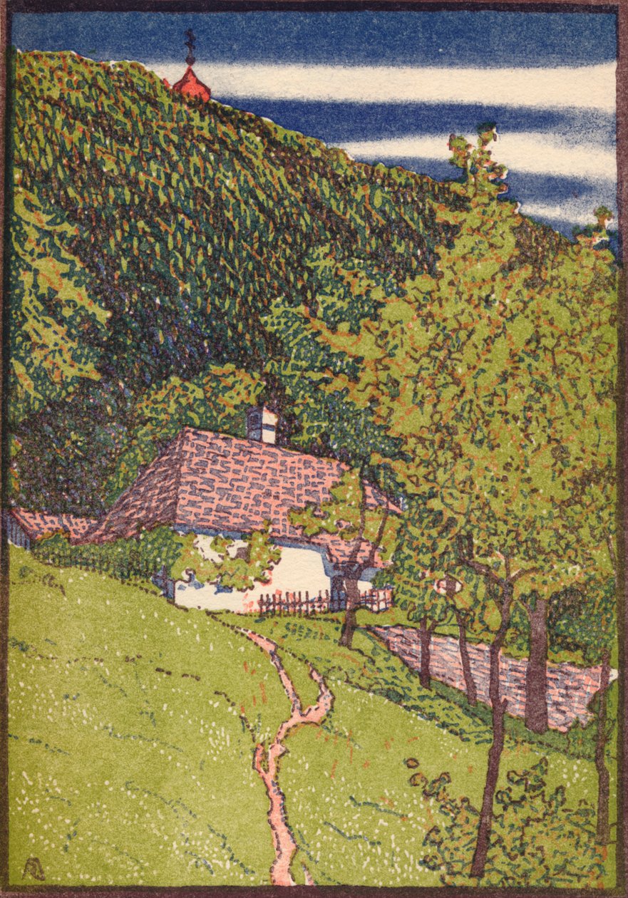 نقش خشب ملون c1910 بواسطة رودولف جنك
