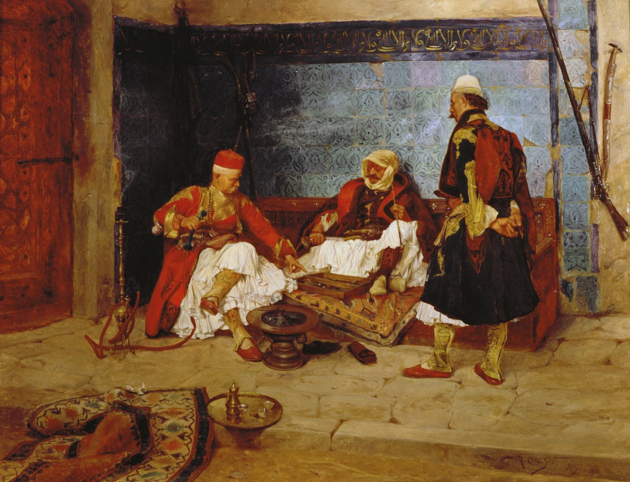لعبة الطاولة ، 1890 بواسطة رودولف أوتو ريتر فون أوتينفيلد