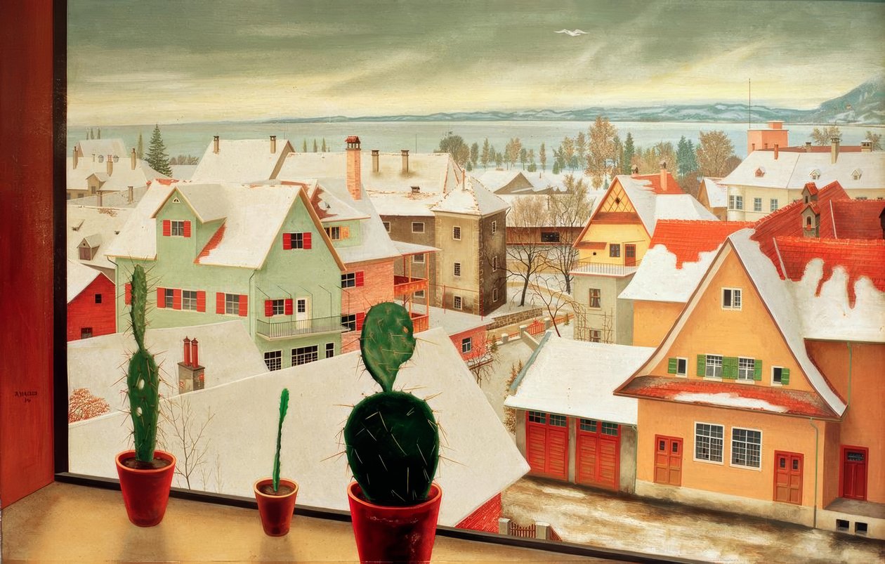 Winterlandschaft – Ausblick aus dem Atelier بواسطة رودولف واكر