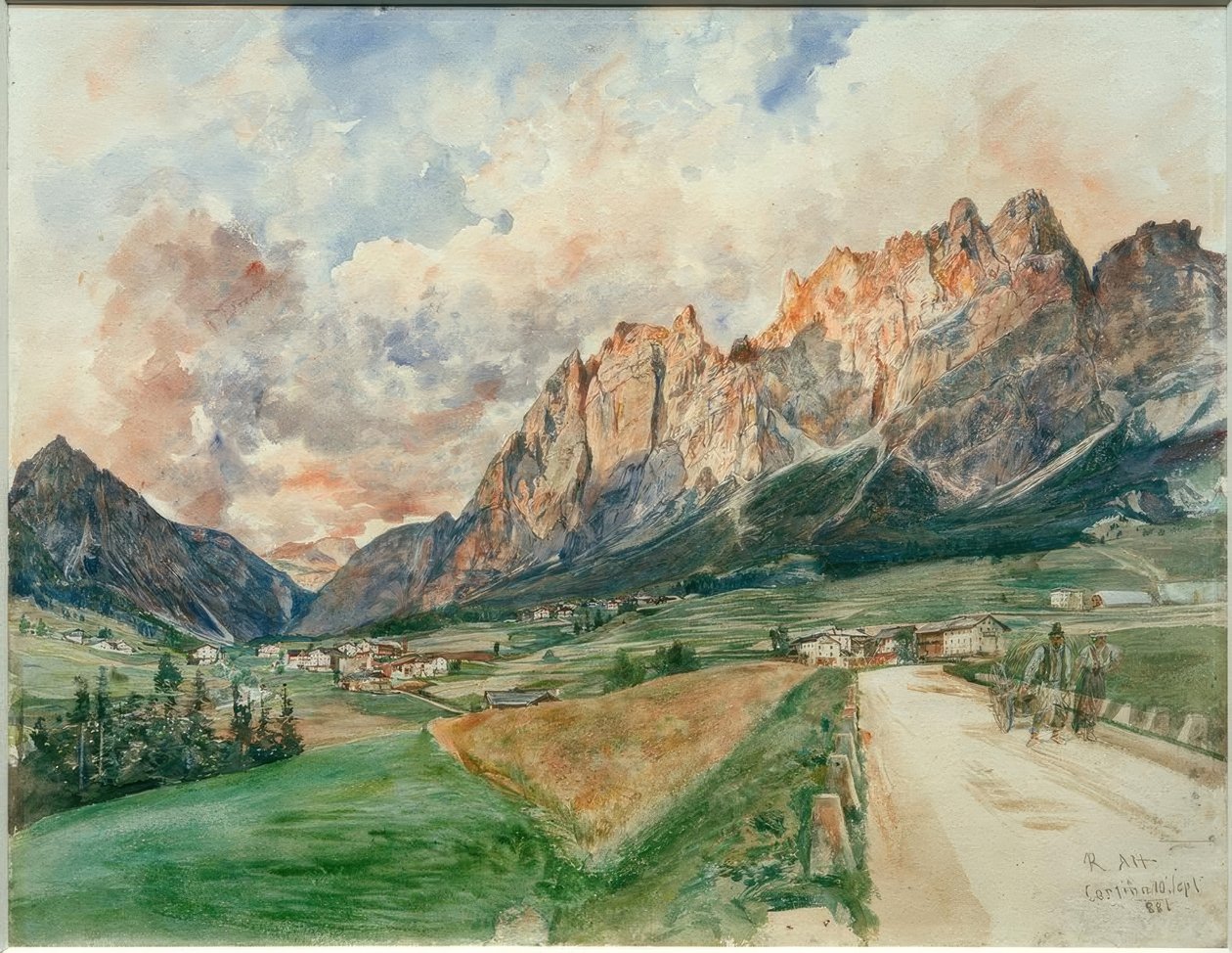 جدران Pomagagnon مع Cortina dAmpezzo بواسطة رودولف من البديل