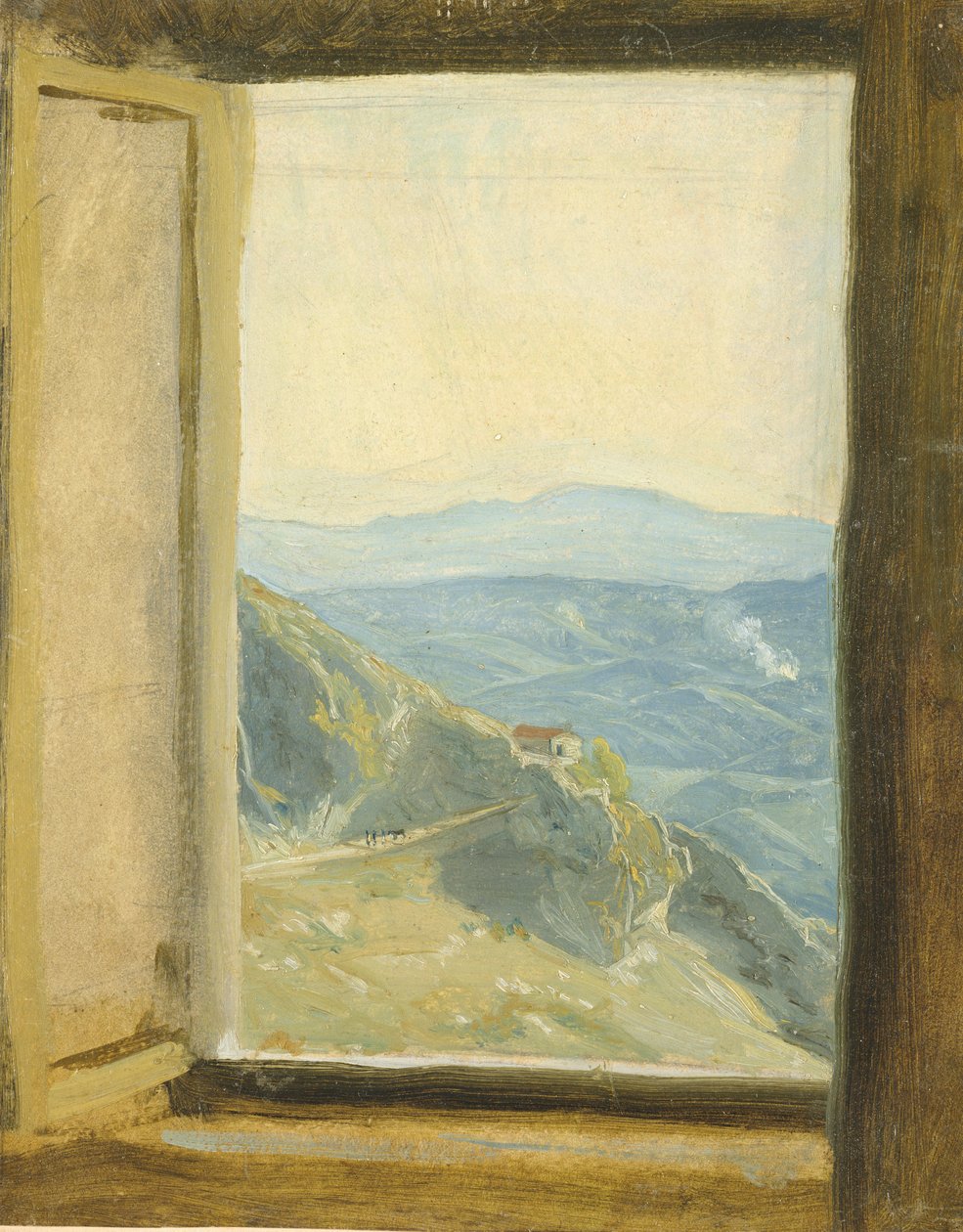 مشهد من كامبانيا ، c.1833 (زيت على ورق مركب على بطاقة) بواسطة رودولف فريدريش واسمان