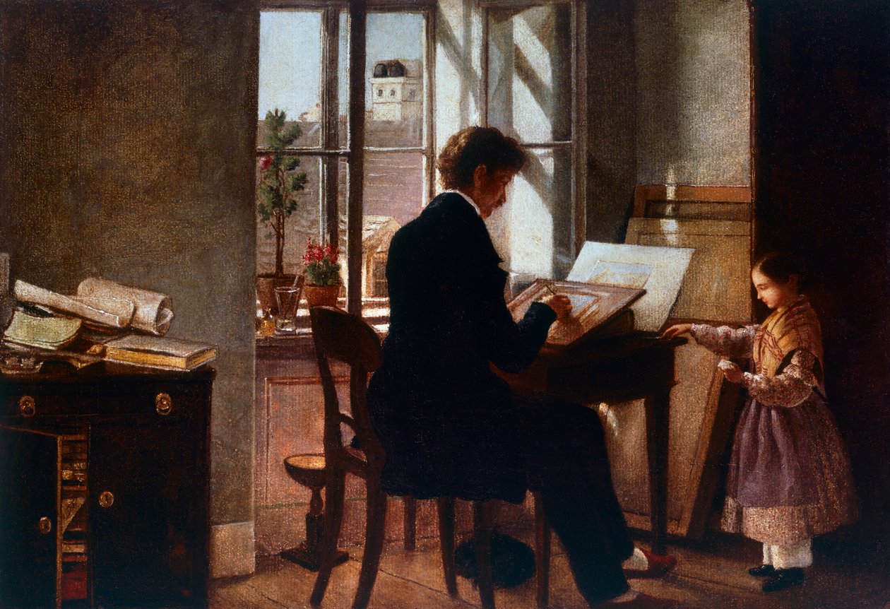 في النافذة ، رسمها رودولف فون ألت (1812-1905) ، زيت على قماش. بواسطة رودولف من البديل