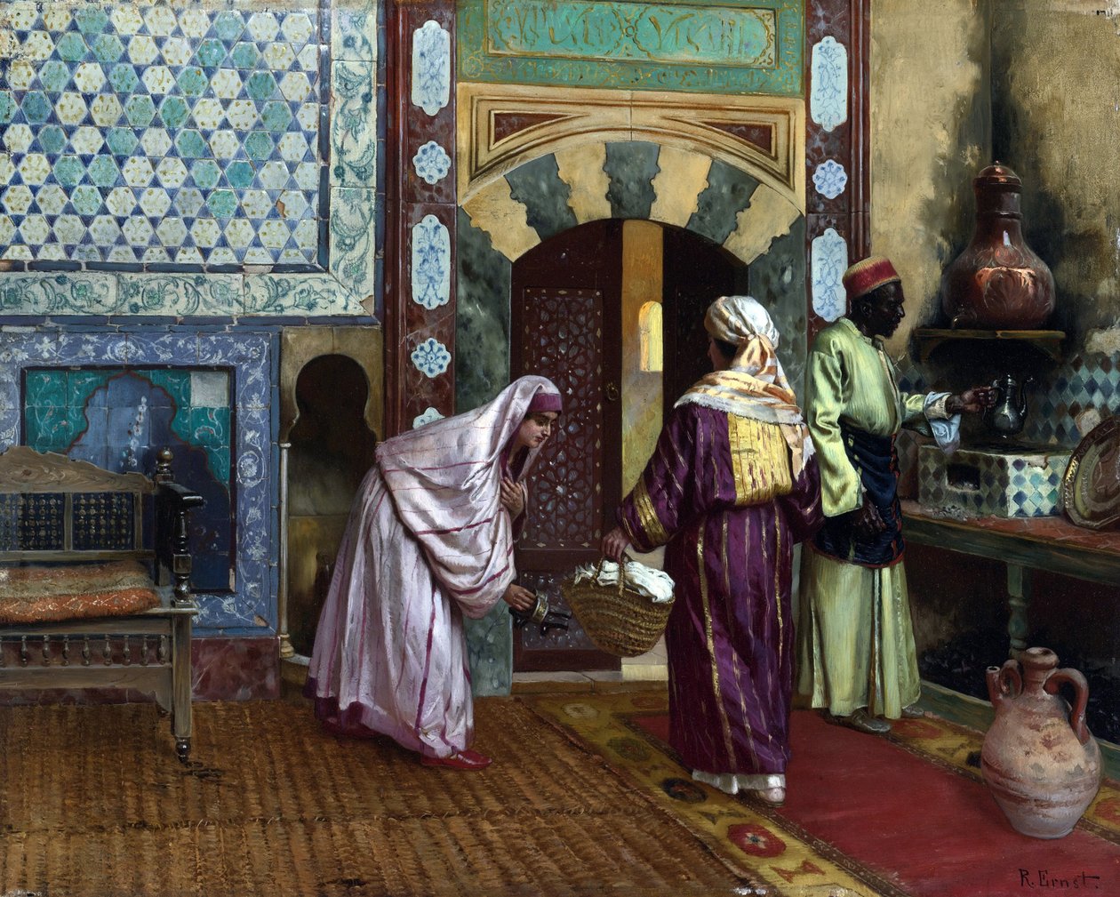في حمام إرنست ، رودولف (1854-1932) ، - ألوان زيتية على قماش ، 48،8 × 60،9 - مجموعة خاصة بواسطة رودولف إرنست