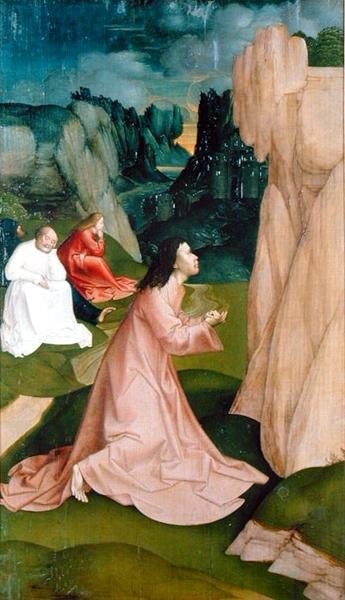 The Agony in the Garden ، من سلسلة العاطفة (تمبرا على لوحة) بواسطة رويلاند الأصغر Frueauf