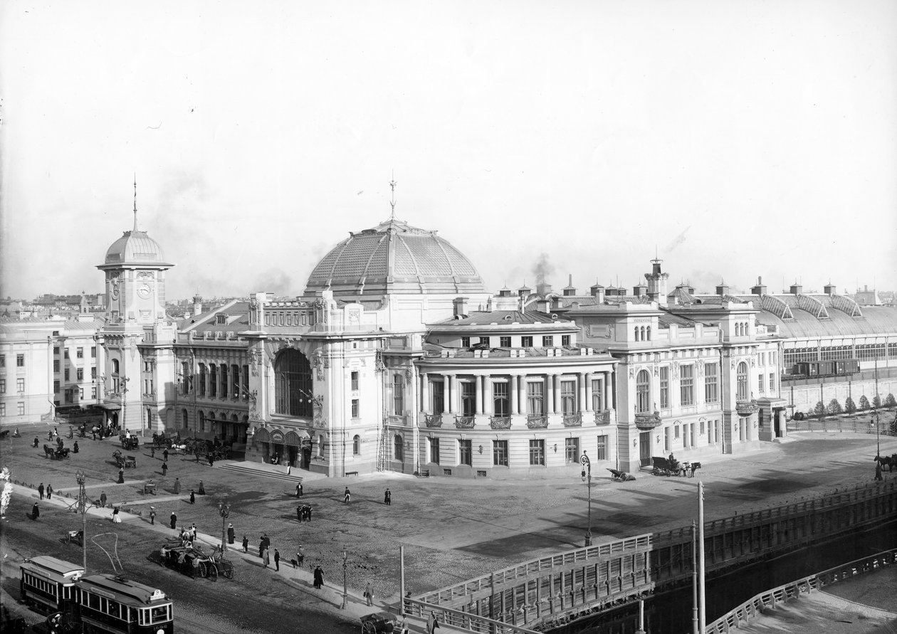 محطة Tsarskoye Selo للسكك الحديدية ، سان بطرسبرج ، بعد 1904 بواسطة مصور روسي