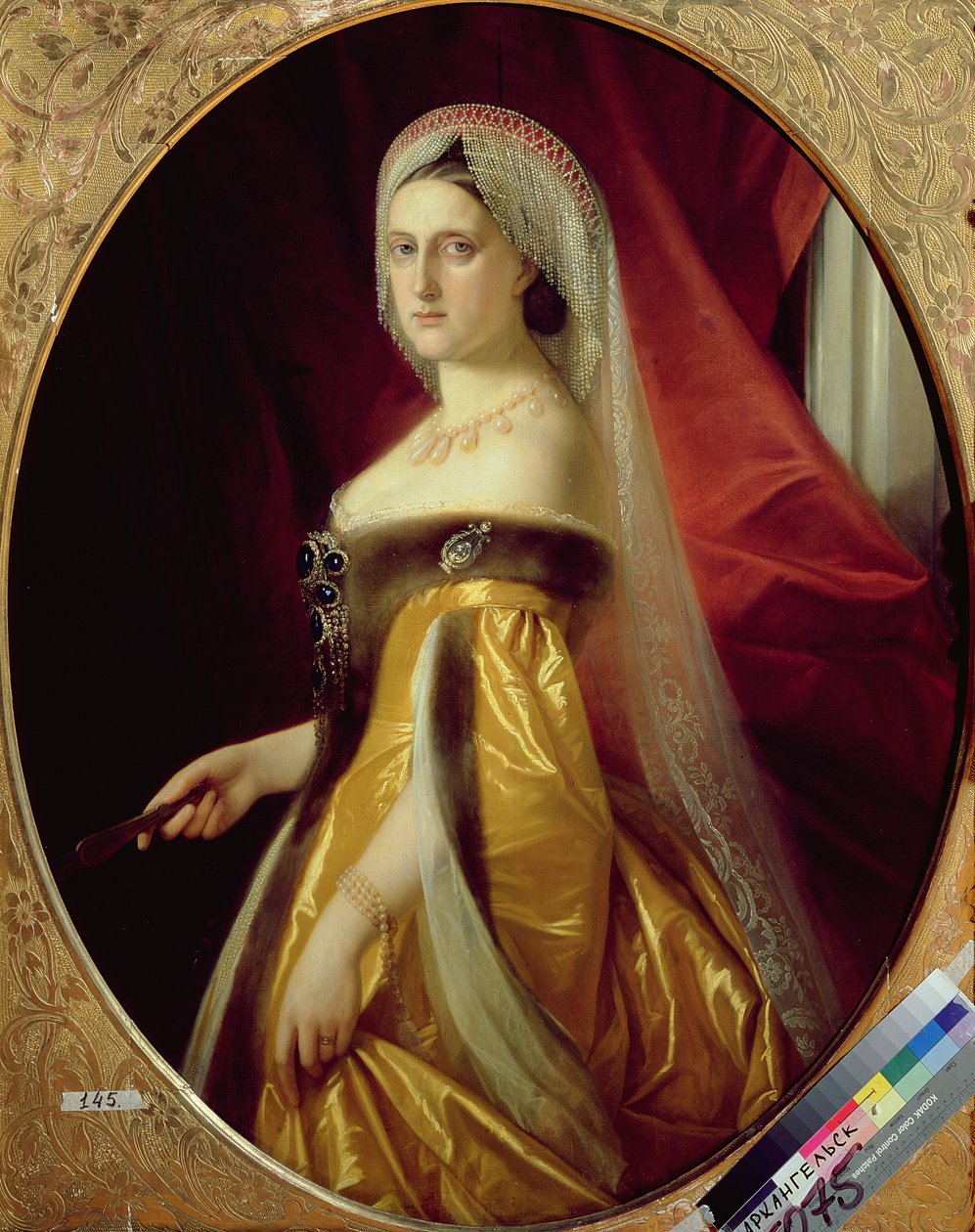 صورة الدوقة الكبرى ماريا نيكولايفنا (1819-1876) رئيس أكاديمية سانت بطرسبرغ للفنون بواسطة المدرسة الروسية