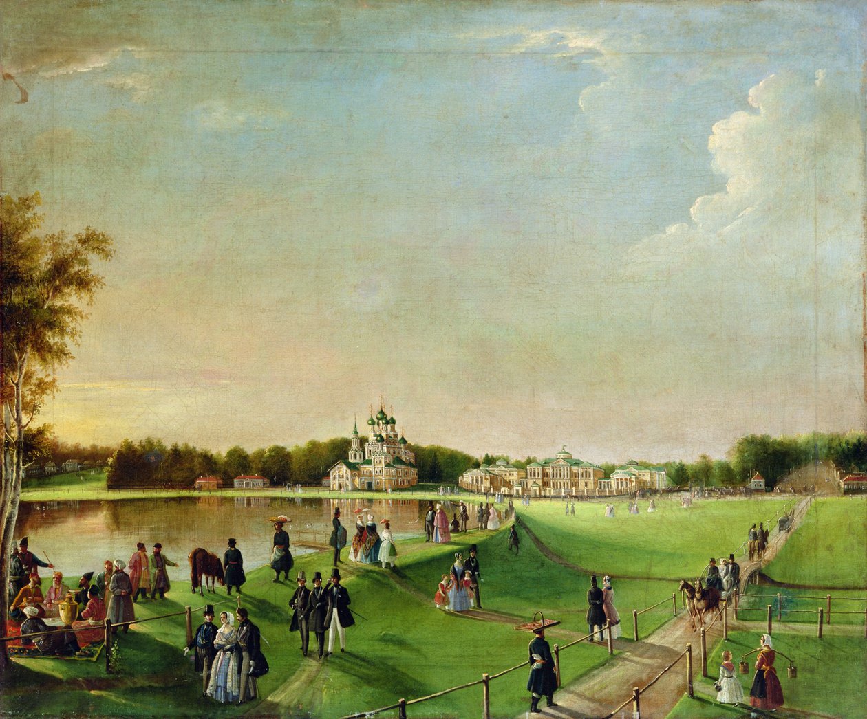 صناعة المرح العام في أوستانكينو ، 1840s بواسطة المدرسة الروسية