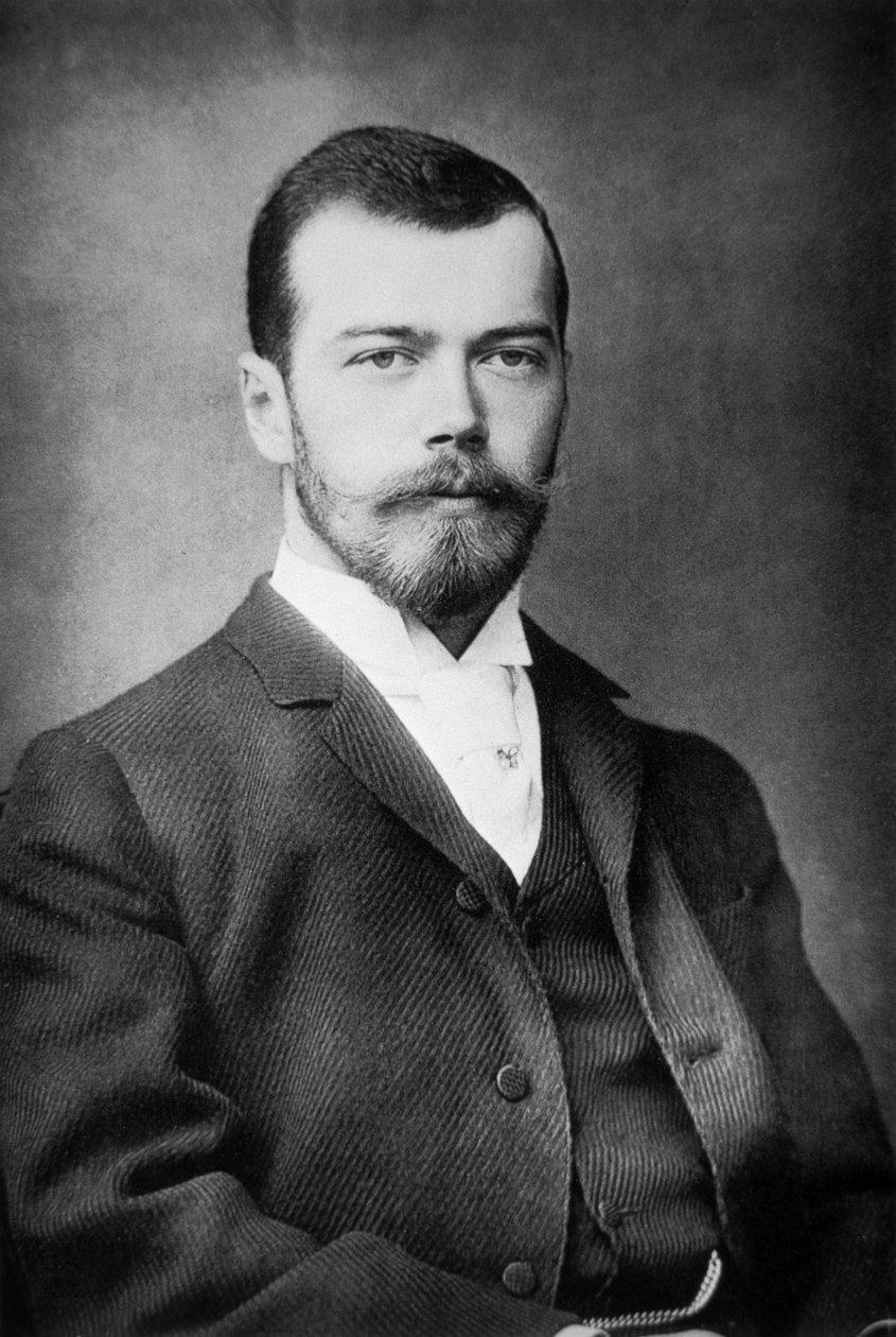 نيكولاس الثاني من تساريفيتش ، حوالي 1892 (صورة ب / ث) بواسطة مصور روسي
