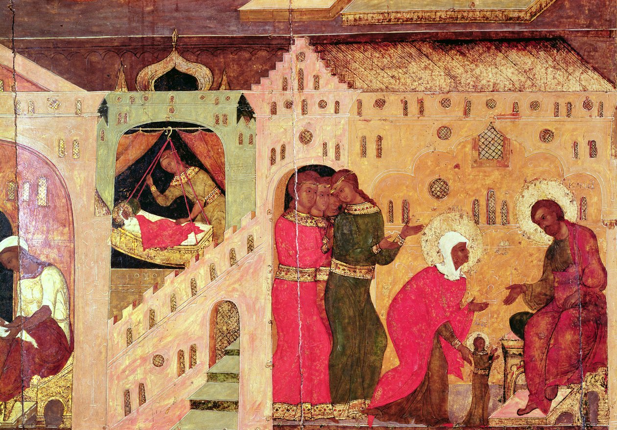 ميلاد العذراء بواسطة المدرسة الروسية
