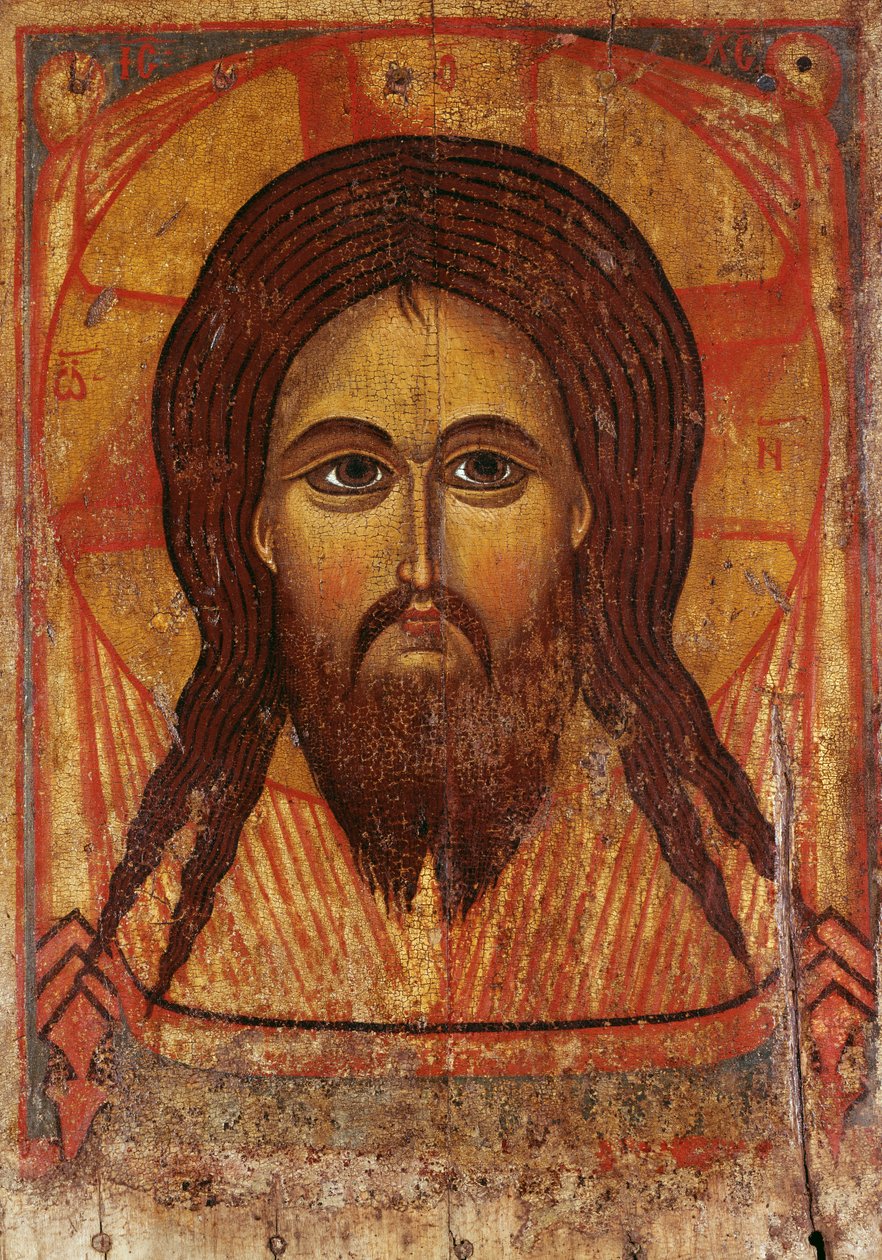 الوجه المقدس ، 1200-1250 بواسطة المدرسة الروسية