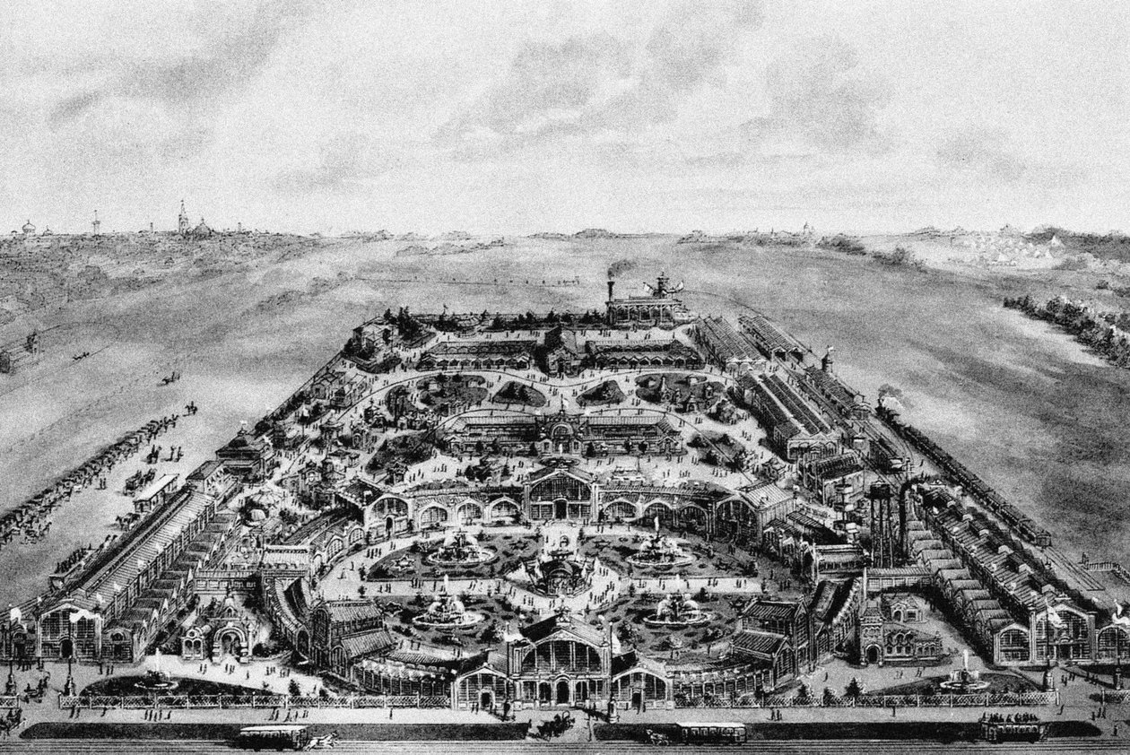 منظر لمعرض عموم روسيا لعام 1882 ، خودينكا ، موسكو ، روسيا بواسطة المدرسة الروسية