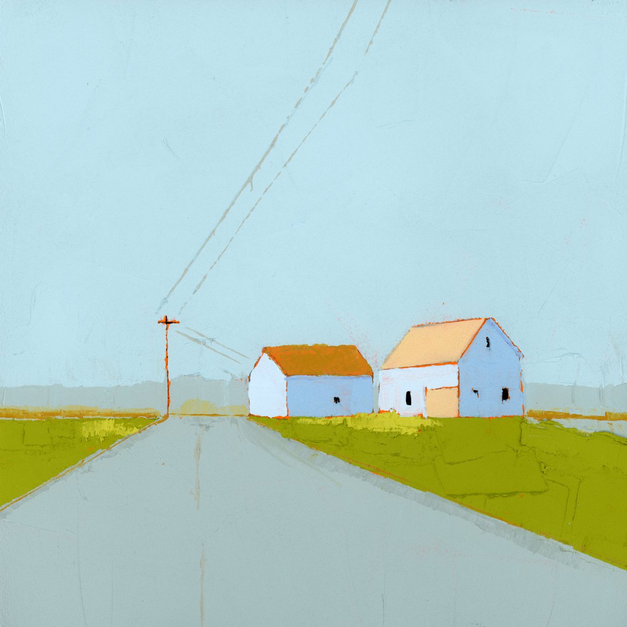 يوم غائم، 2025 (أكريليك على لوح خشبي) بواسطة 