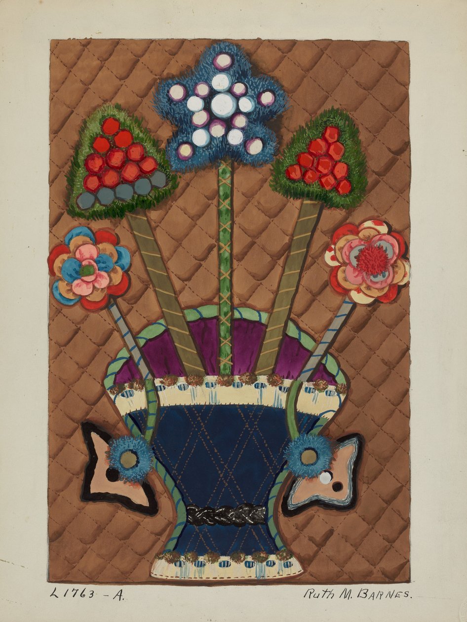 غطاء لحاف زين ، c. 1936. بواسطة روث إم بارنز