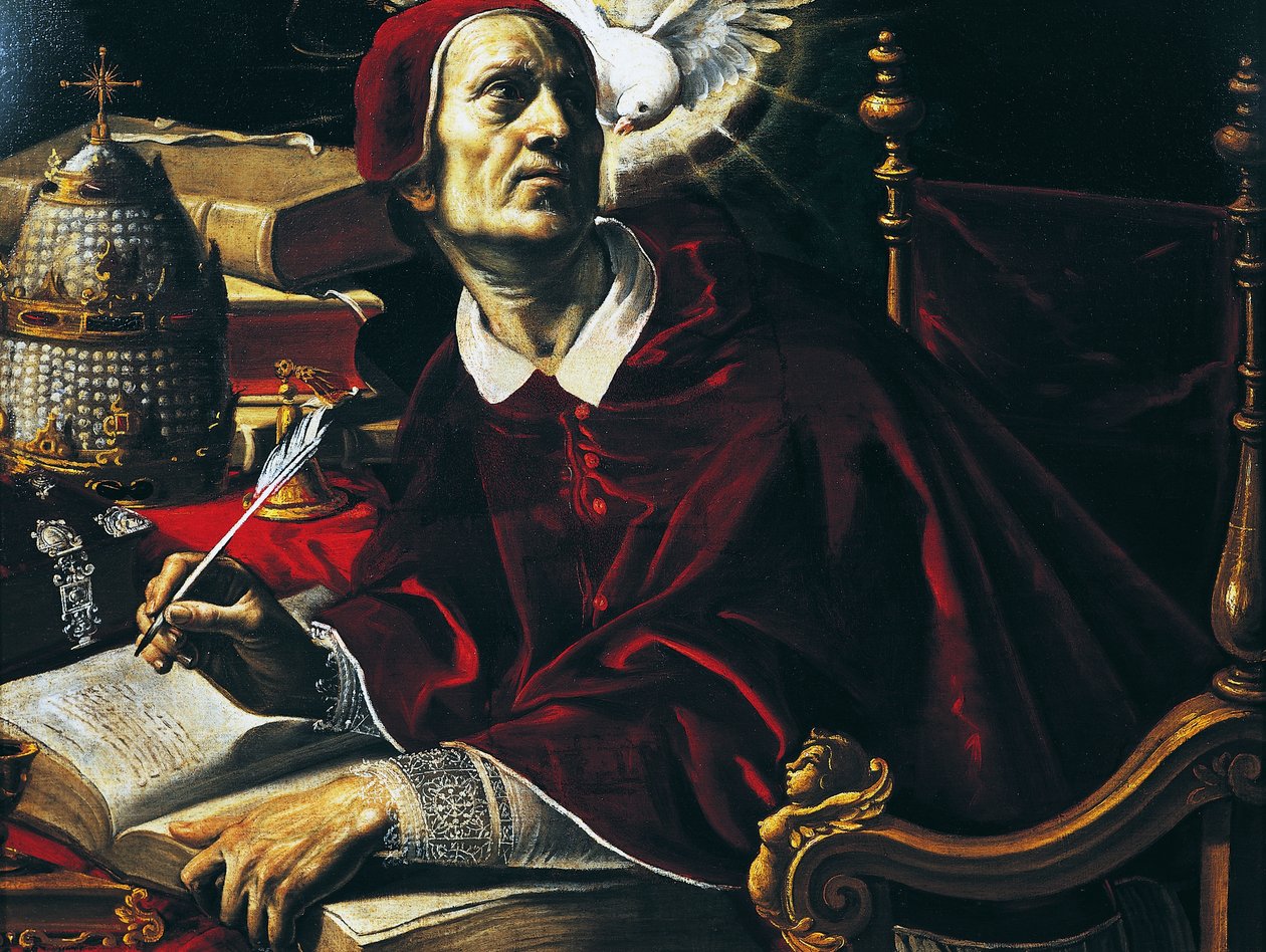 Saint Gregory Great, painting by Rutilio Manetti (1571-1639), oil on canvas, 67x89 cm, Italy بواسطة راتيليو مانيتي