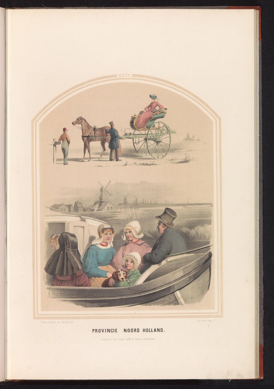 الزي التقليدي لشمال هولندا ، 1857 مقاطعة شمال هولندا. / XXIV (العنوان على الكائن) بواسطة رورت دي فريس