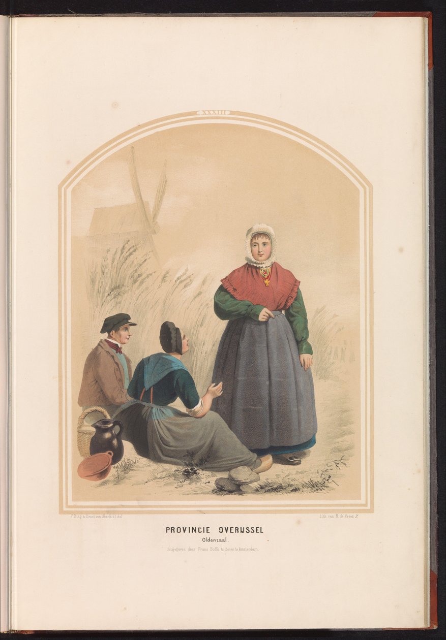 الزي التقليدي لأولدنزال في أوفريجسيل ، 1857 مقاطعة أوفريجسيل. Oldenzaal / XXXIII (العنوان على الكائن) بواسطة رورت دي فريس