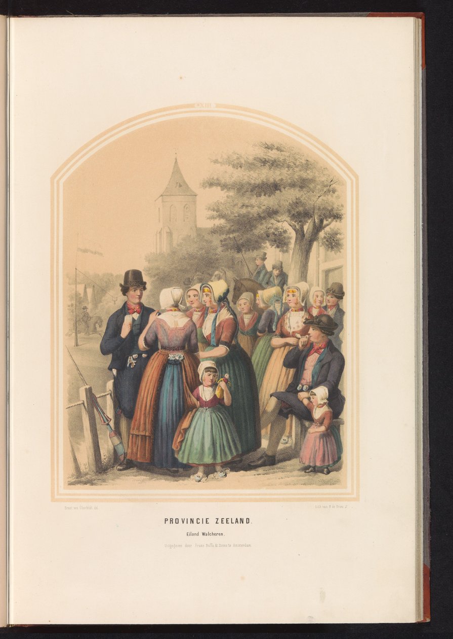 الزي التقليدي لجزيرة Walcheren في زيلاند ، 1857 مقاطعة زيلاند. جزيرة Walcheren / XIII (العنوان على الكائن) بواسطة رورت دي فريس