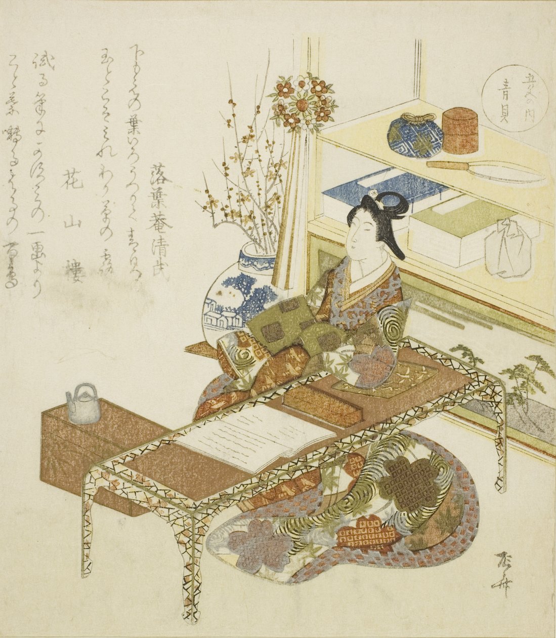 بلو شل (أوجاي) ، من سلسلة "خمسة ألوان (Goshiki no uchi)" بواسطة Ryuryukyo Shinsai