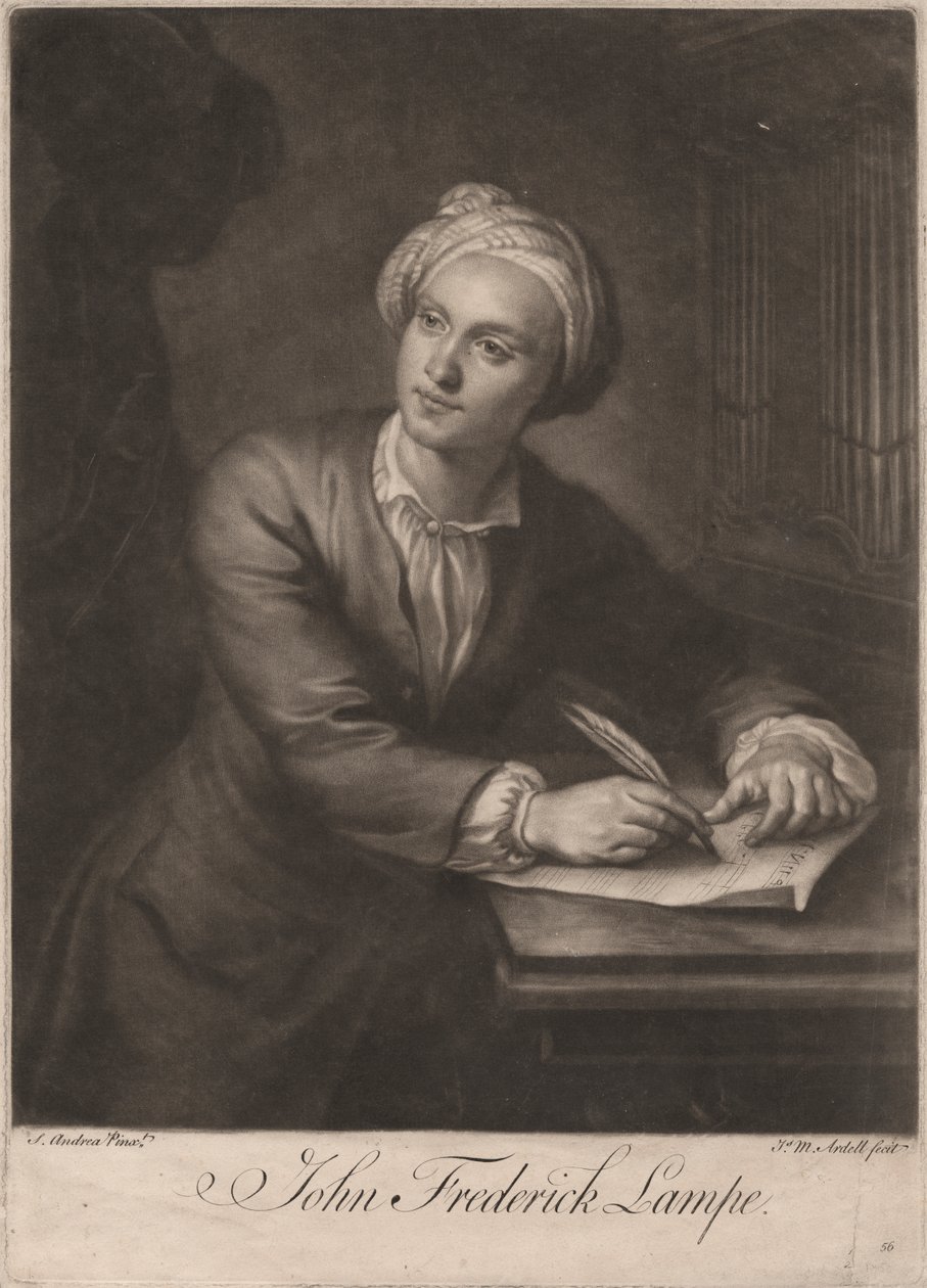 جون فريدريك لامب ، منقوش بواسطة جيمس مكارديل (c.1729-65) ، c.1765 (mezzotint) بواسطة S. أندريا