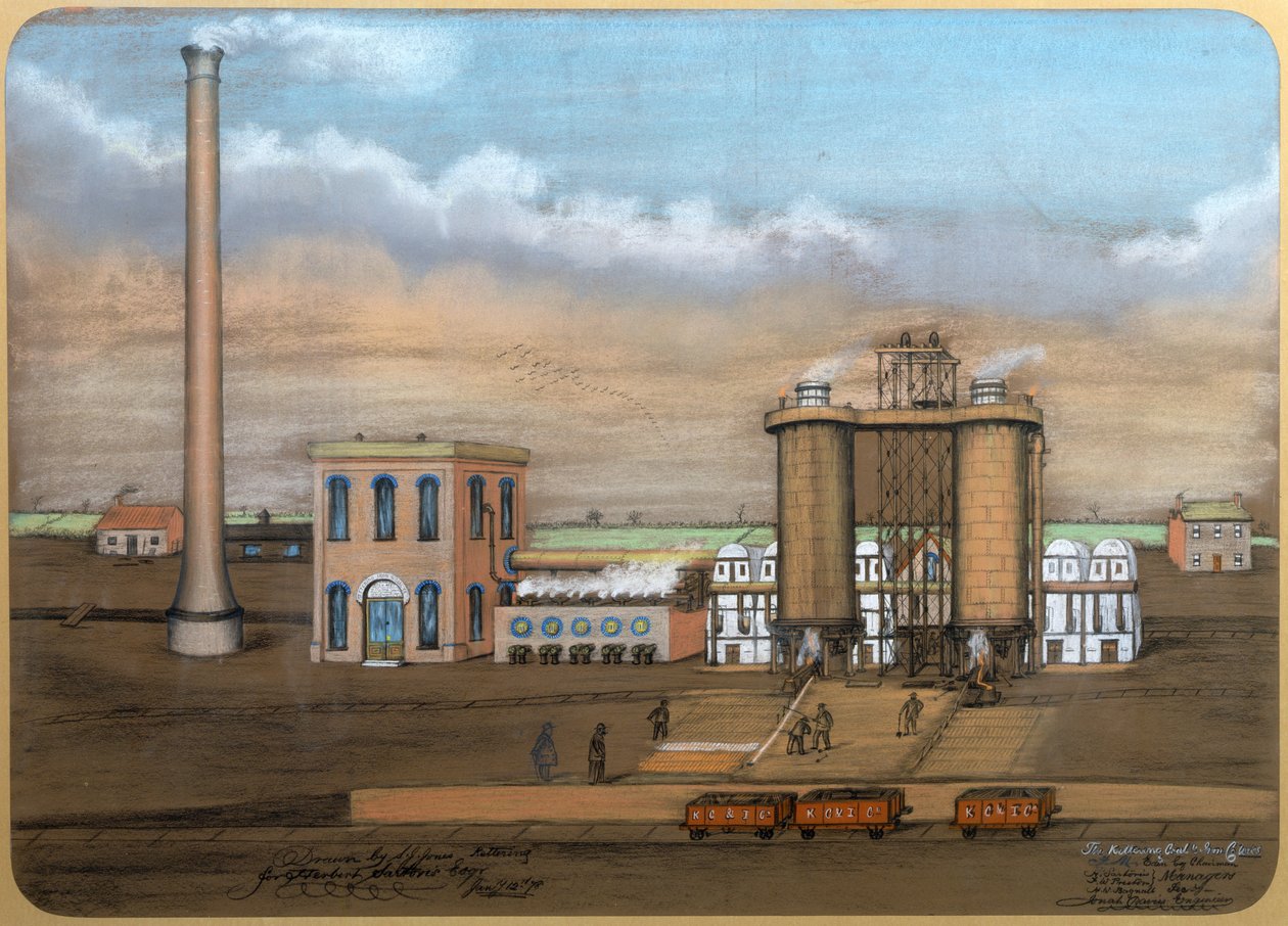 أفران كيترنج ، 1878 (باستيل على ورق) بواسطة SJ جونز