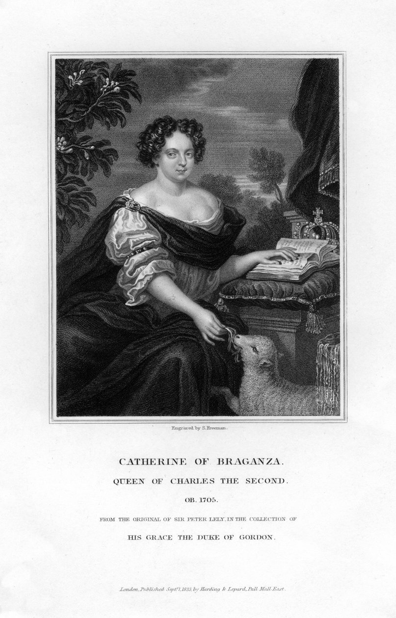 كاثرين براغانزا ، ملكة تشارلز الثاني ، 1833. بواسطة س. فريمان