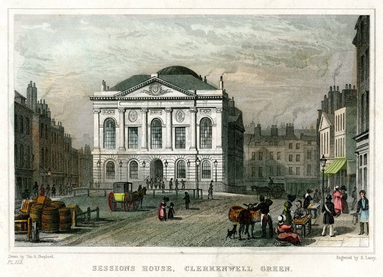بيت الجلسات ، Clerkenwell Green ، Islington ، لندن ، 1831. بواسطة إس لاسي