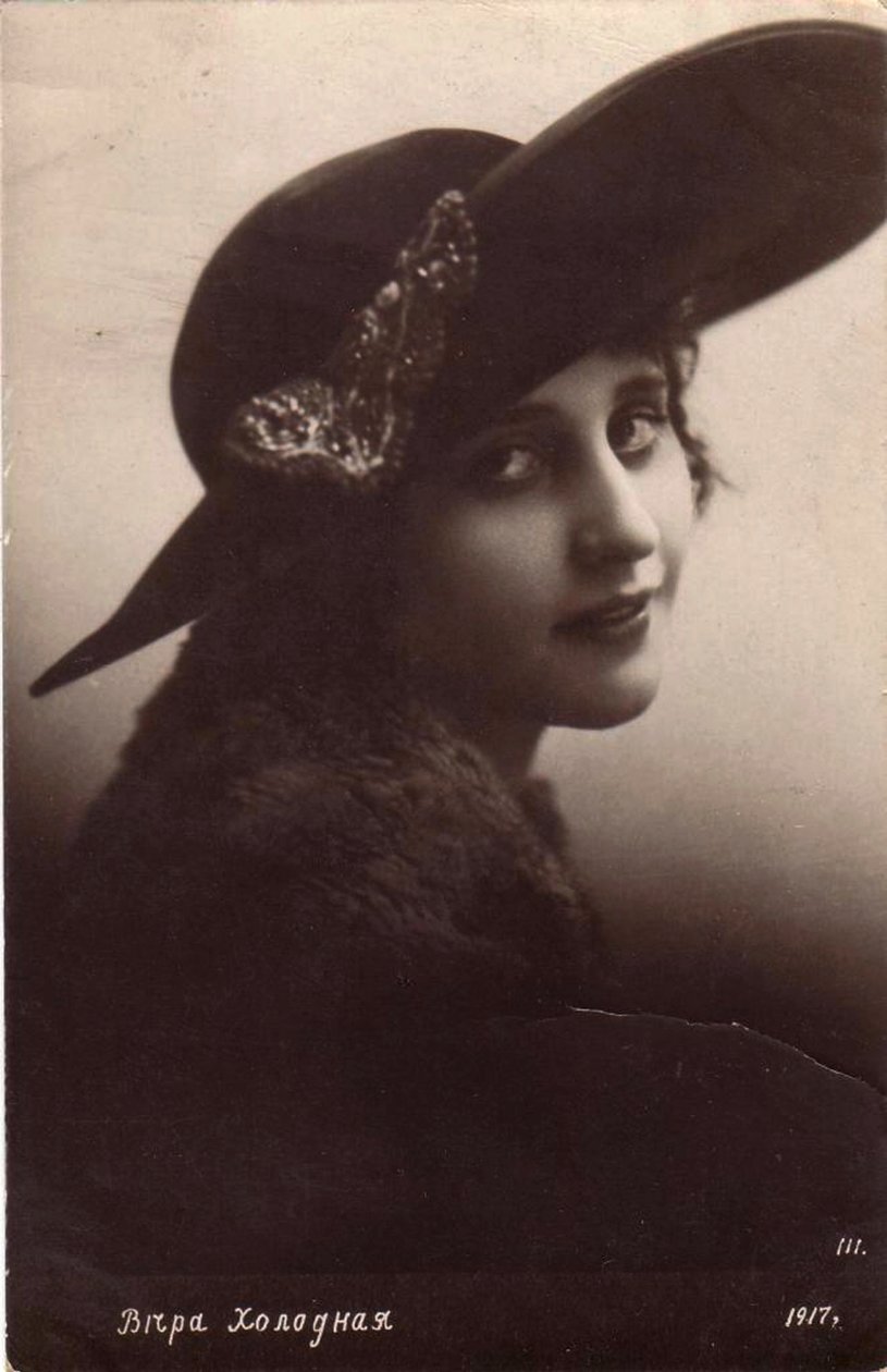 فيرا خلودنايا ، ممثلة سينمائية صامتة روسية ، 1917. بواسطة ساخاروف وأورلوف