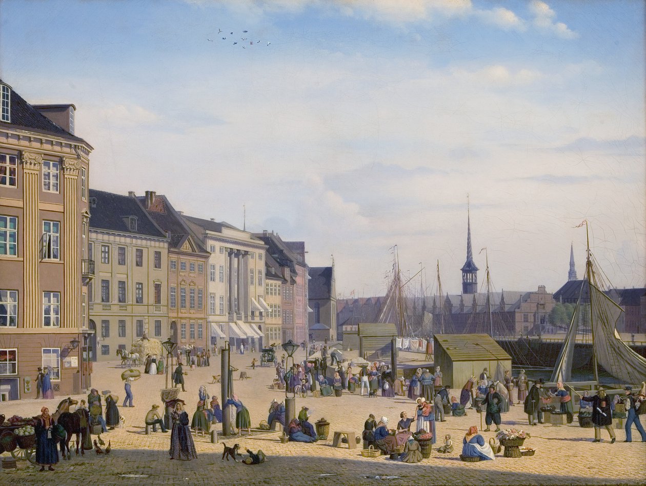 Højbro Plads ، وهو سوق في كوبنهاغن بواسطة سالي هنريك
