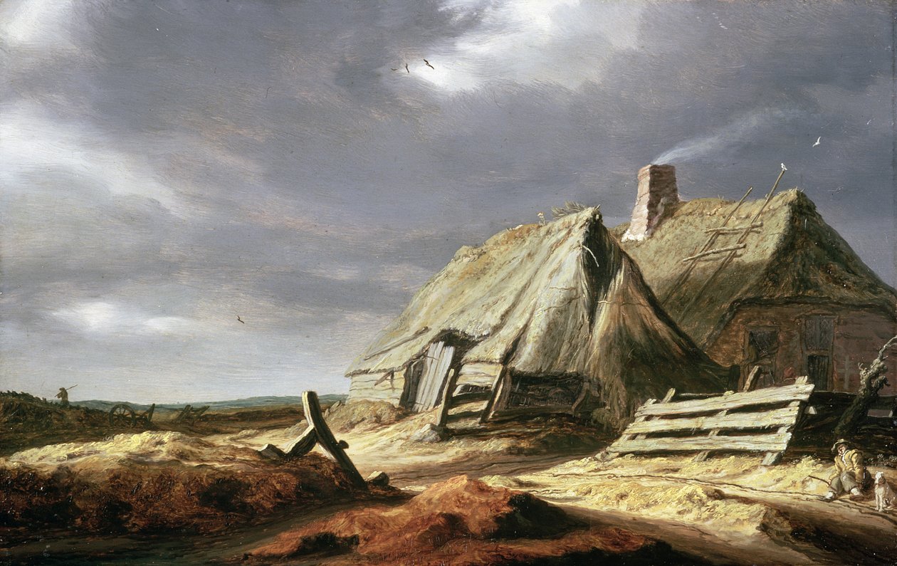 المباني الزراعية في المناظر الطبيعية ، ج .1625-28 بواسطة Salomon van Ruisdael أو Ruysdael