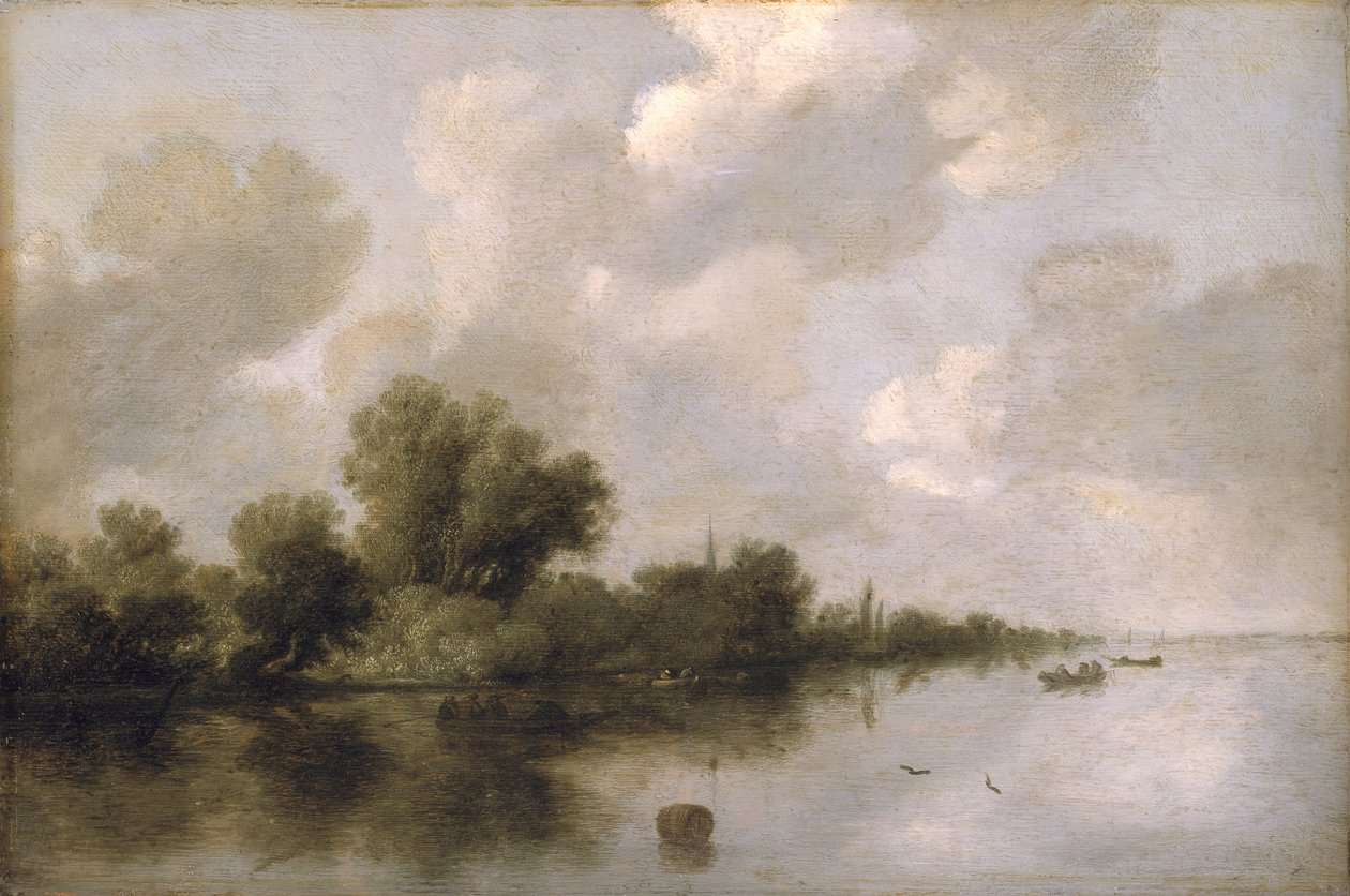 المناظر الطبيعية للنهر ، 1632 بواسطة Salomon van Ruisdael أو Ruysdael
