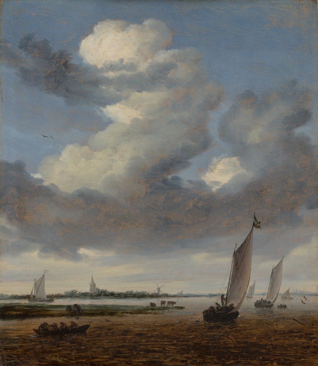 منظر لـ Beverwijk من Wijkermeer ، ١٦٦١ بواسطة Salomon van Ruisdael أو Ruysdael
