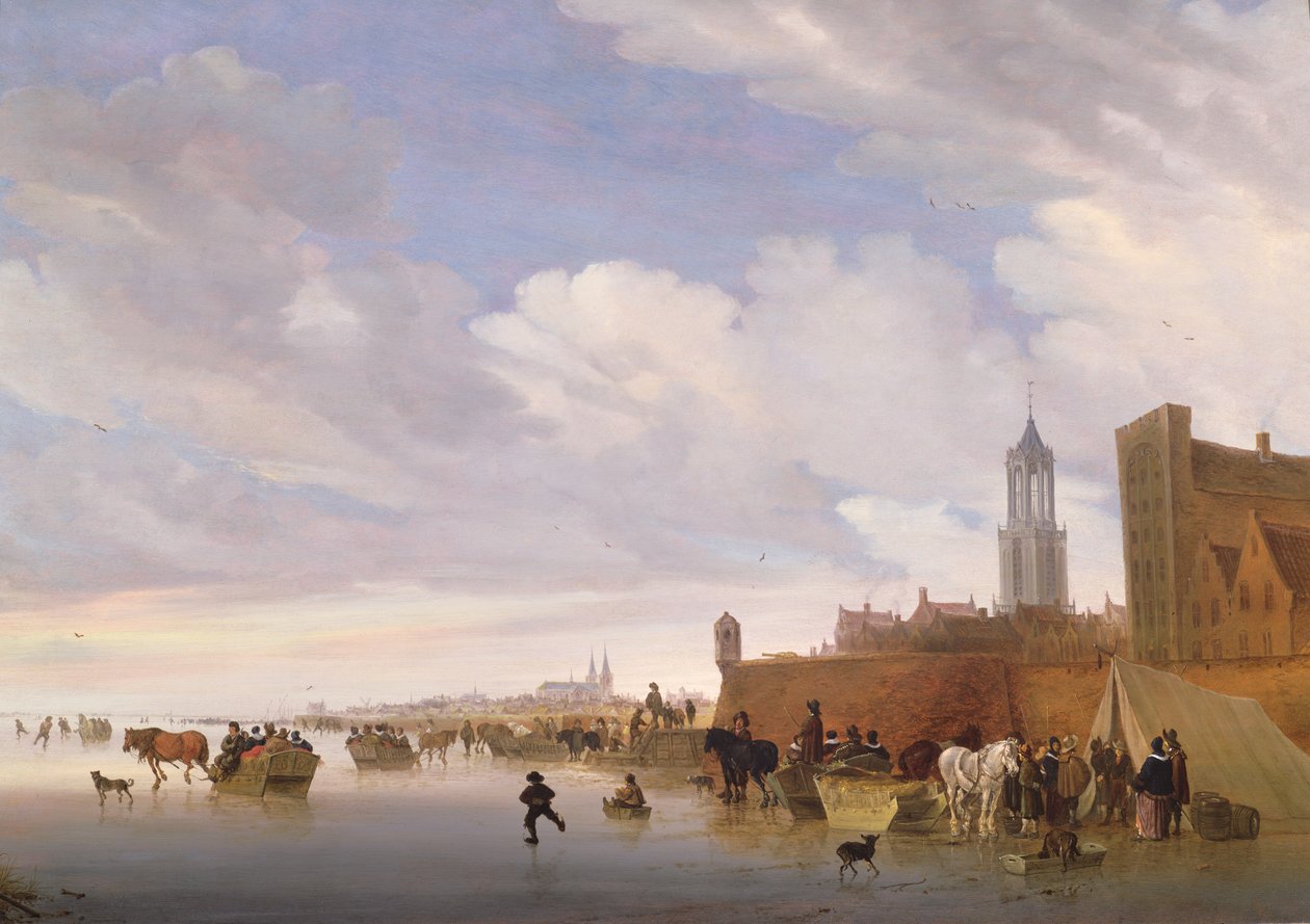 مشهد شتوي بالقرب من أوترخت ، 1658 بواسطة Salomon van Ruisdael أو Ruysdael