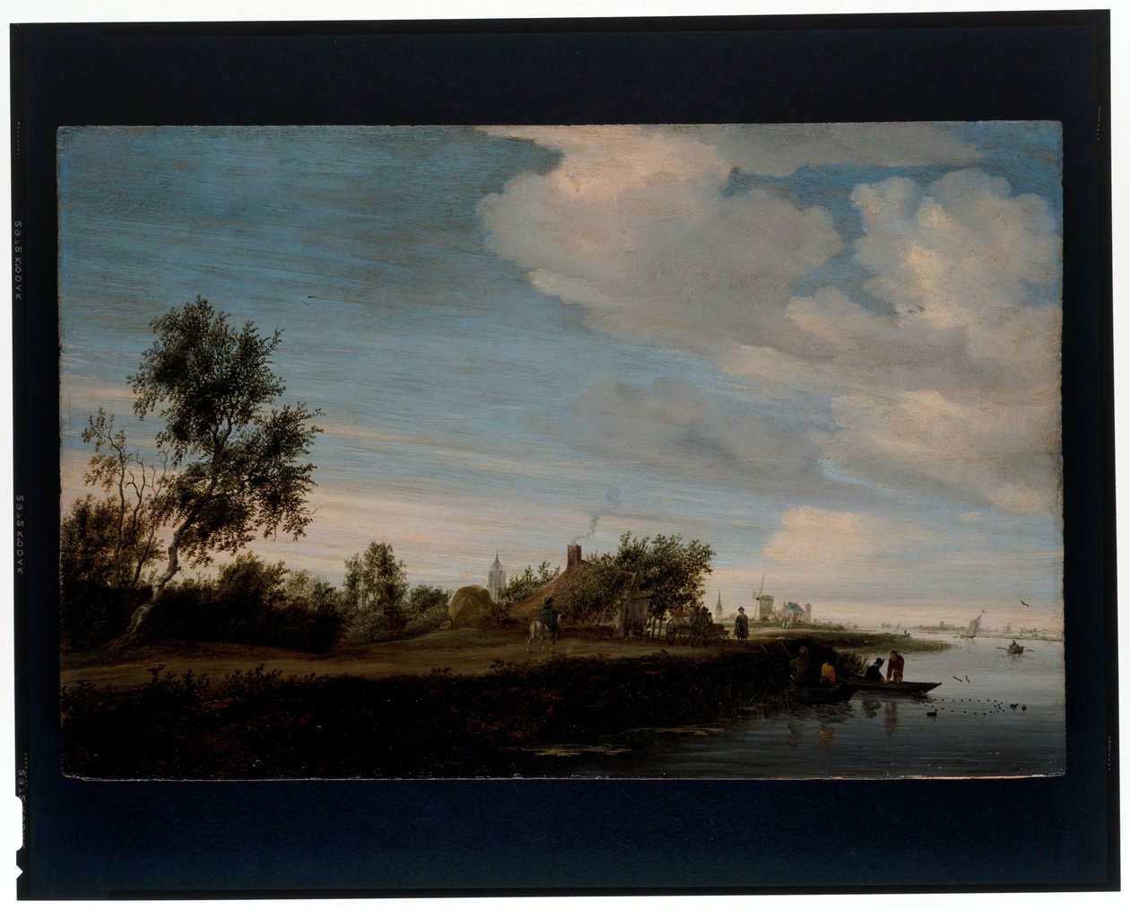منزل على ضفاف النهر بواسطة Salomon van Ruisdael أو Ruysdael